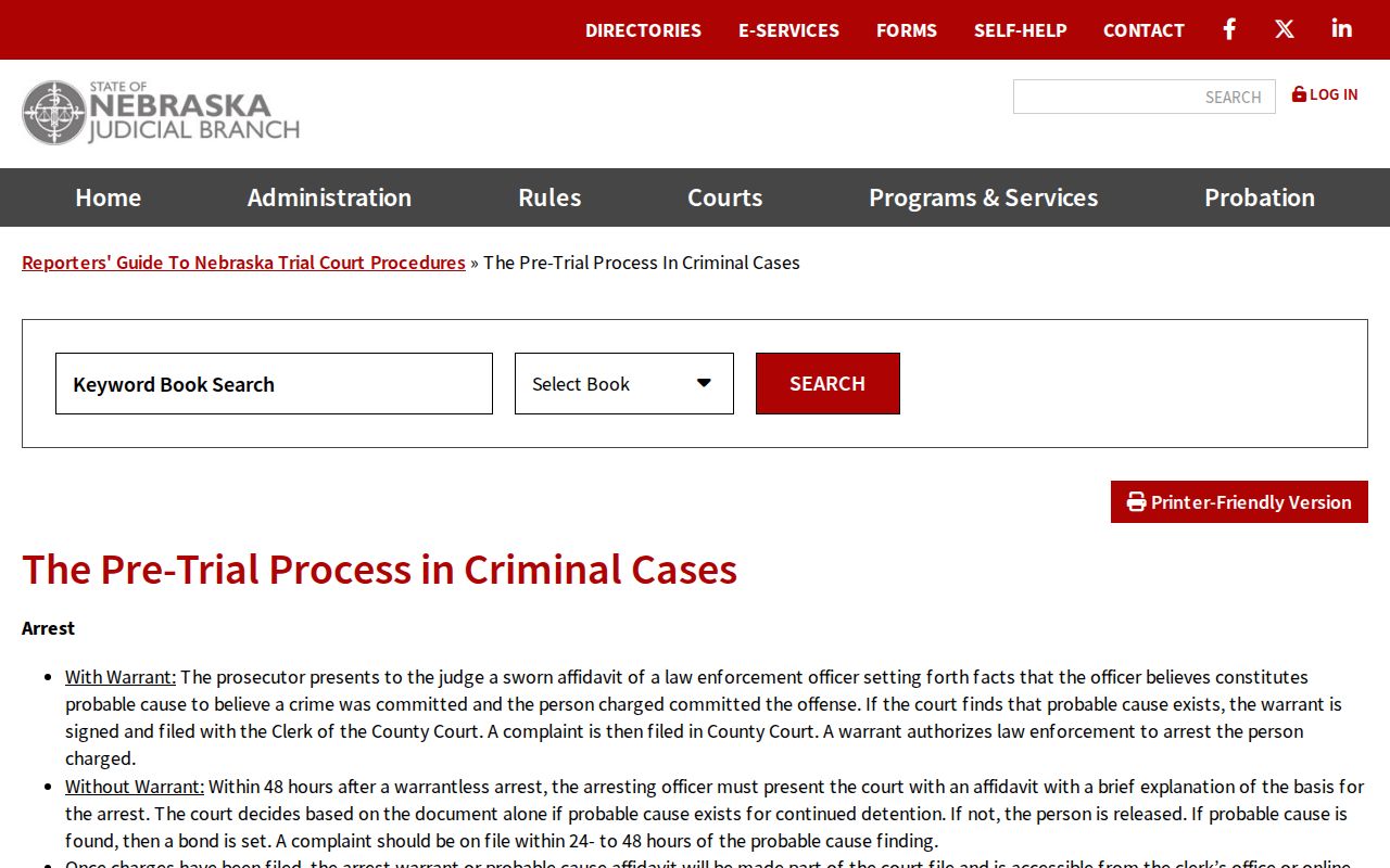 Antelope County bench warrant reference showing Nebraska warrant and commitment process
